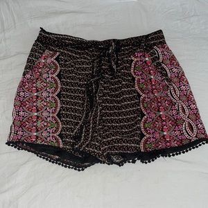 Multicolored Flowy Shorts